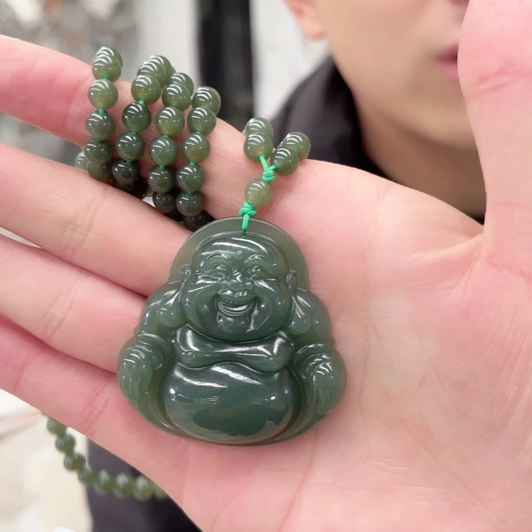 和田玉颈饰未镶嵌纯天然和田玉佛公