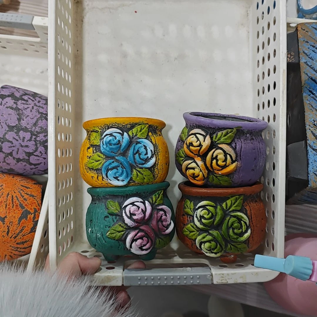 红陶吸水透气的白陶花盆凑满12发货