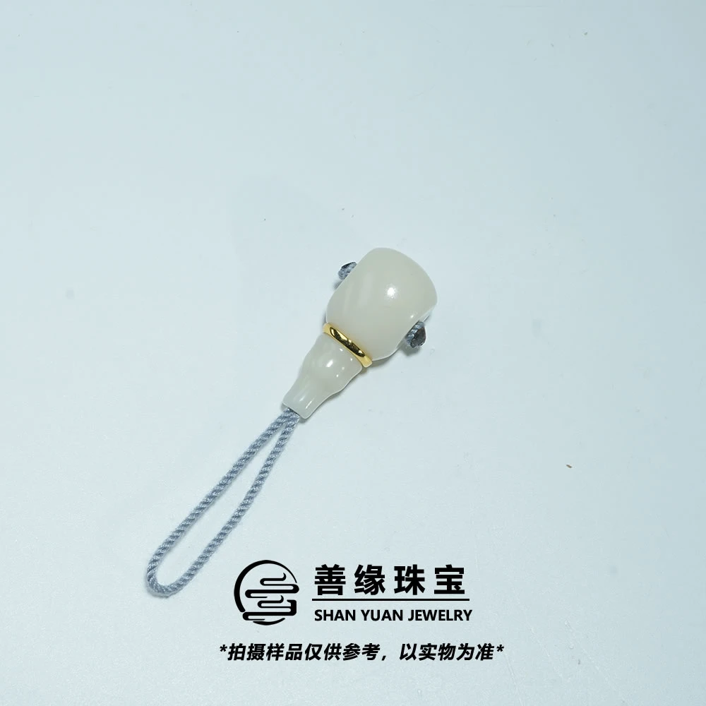 【善缘 周边】瓷釉级雪巴琉璃金色腰带分体三通文玩配饰