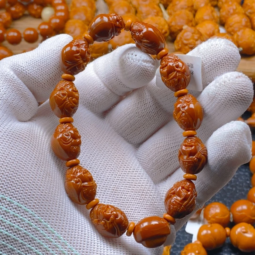 手串/手链橄榄核一青老师1.3水晶核十小财神