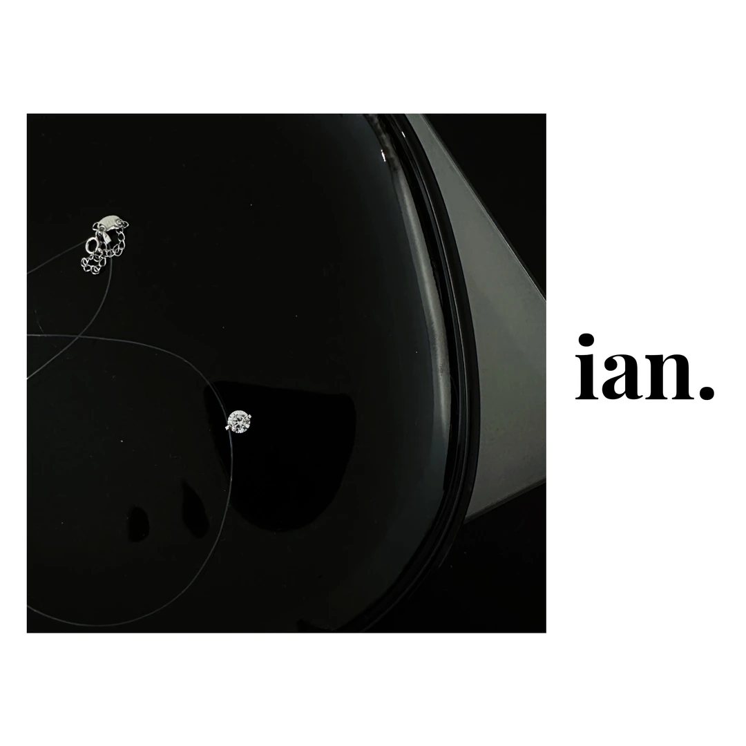 吊坠925银树脂 【ian】人鱼的眼泪 一粒钻项链