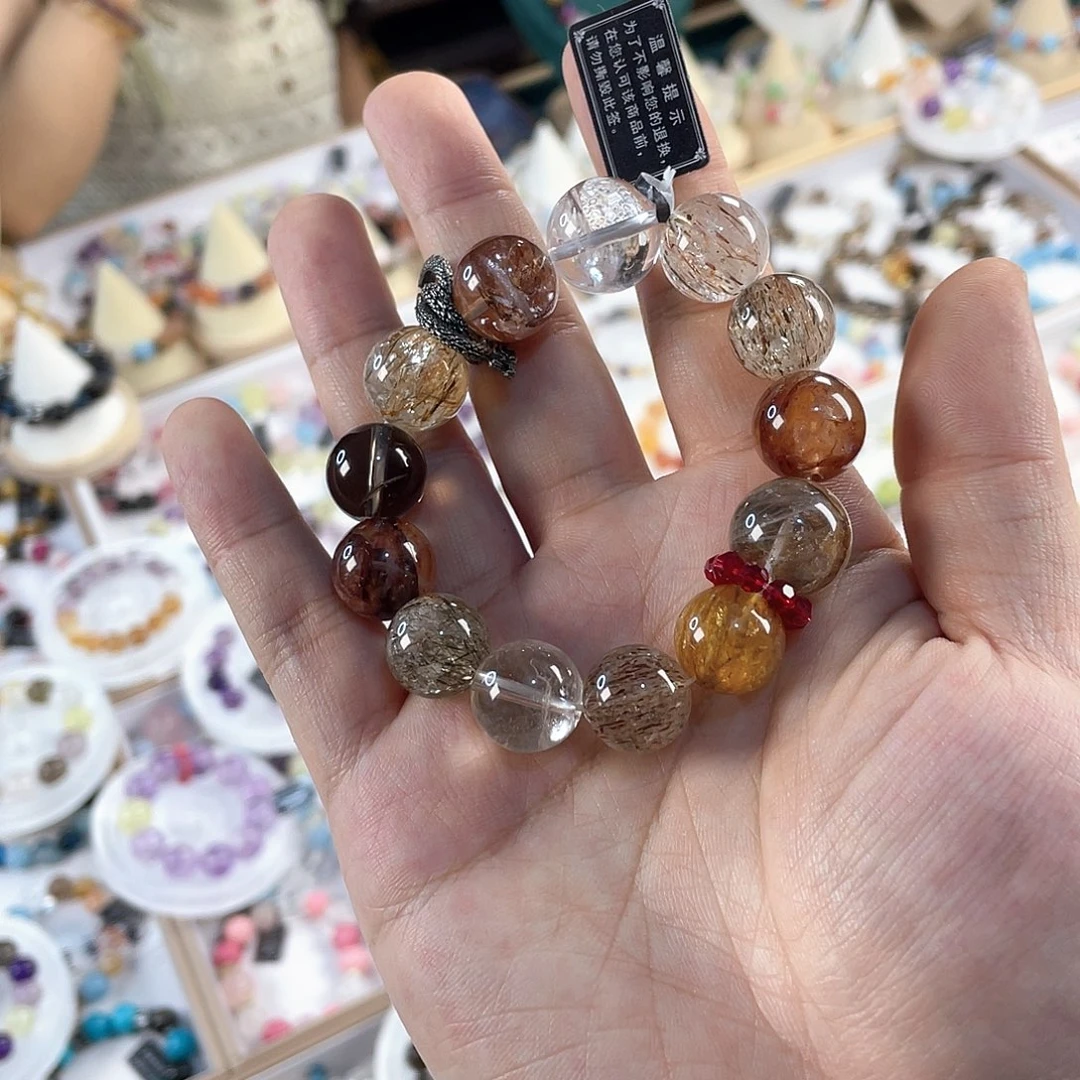 银S925镀金镶嵌手链水晶