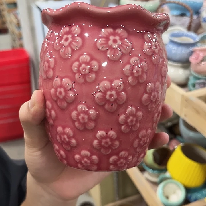 有孔.凑单10元陶瓷花盆发货！