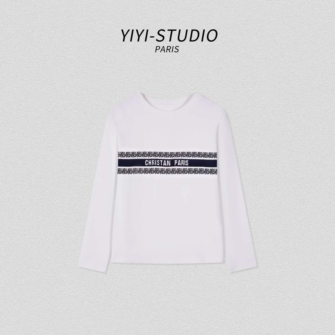 YIYI Studios【小D长袖】2025新品 简约显瘦基础款长袖T恤