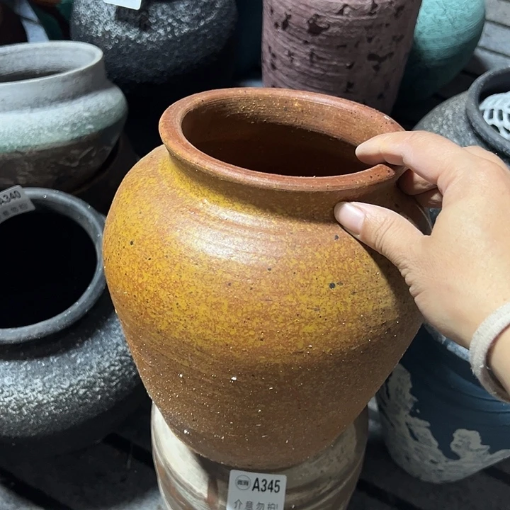 黄色泼墨高20口13带孔