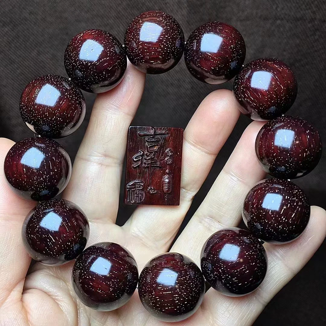 印度小叶紫檀2.0-12颗收藏毕业级爆满金星