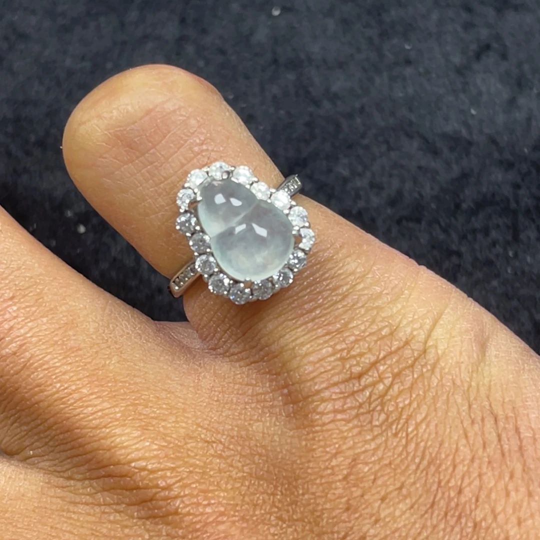 翡翠银S925镶嵌戒指