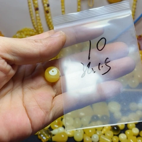 蜜蜡裸石未镶嵌天然蜜蜡白花13.3 老型