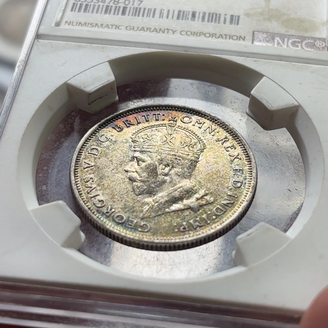 银Ag925英属澳大利亚乔治五世1福林银币没品