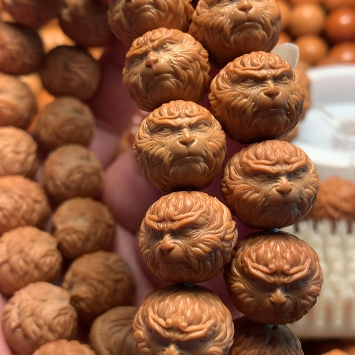 【闪购商品】猴头核桃手串先***好悟空