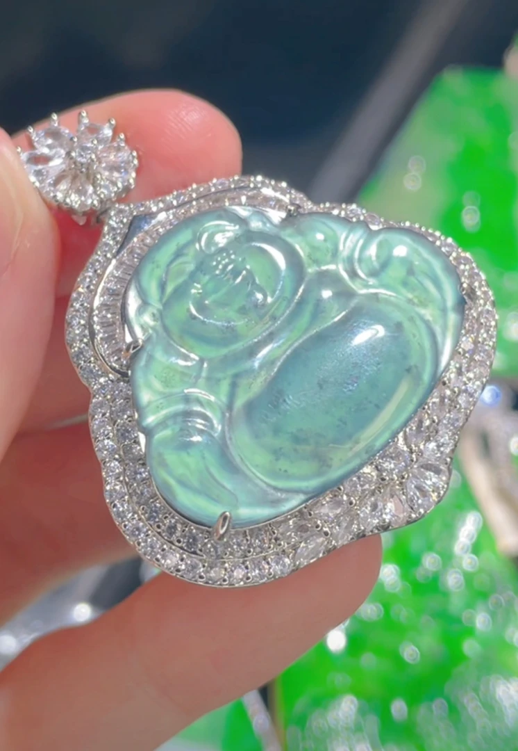 天然翡翠a货吊坠