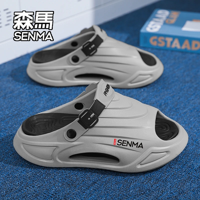 SENMA/森马拖鞋男款夏季外穿防滑厚底户外开车两穿运动休闲沙滩鞋