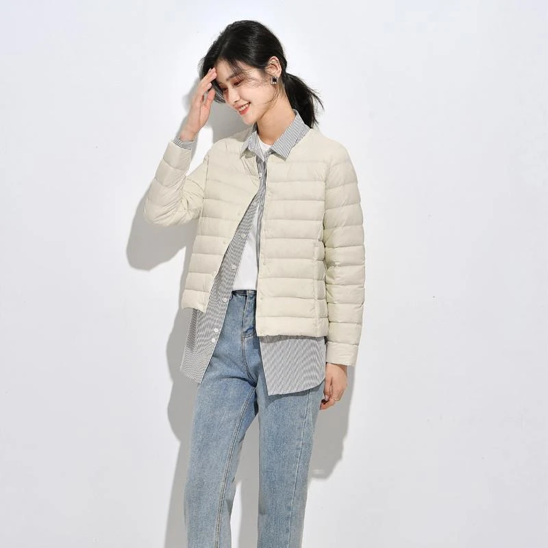 轻型轻薄羽绒服可内搭可V领02