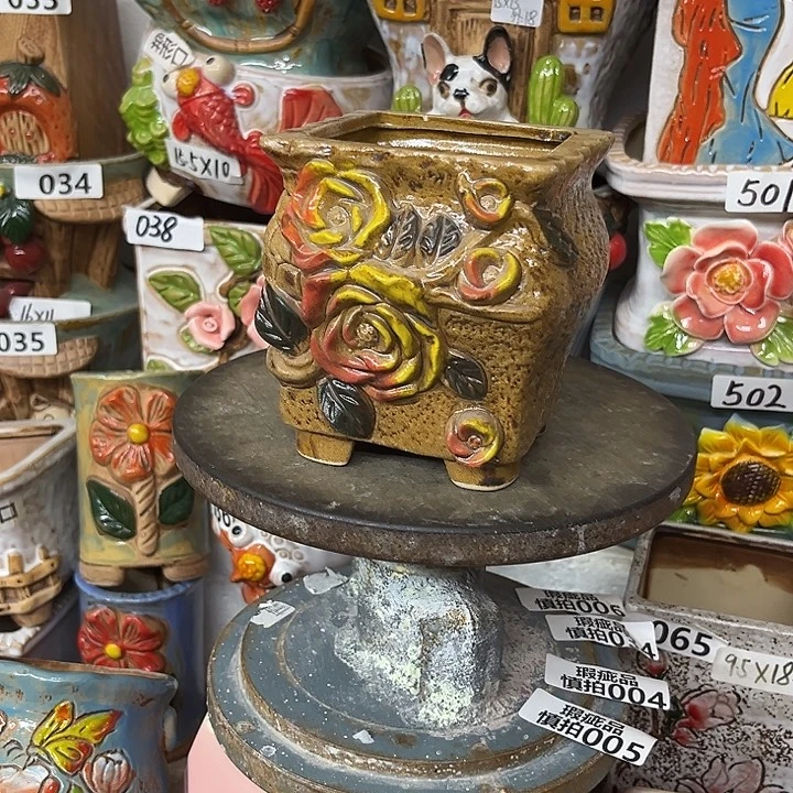 粗陶材质多肉花盆