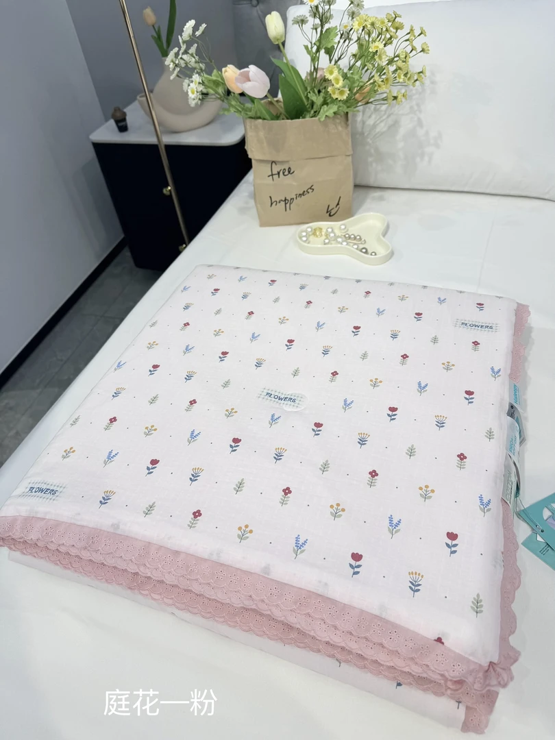 全棉纱织水洗提花夏被可机洗