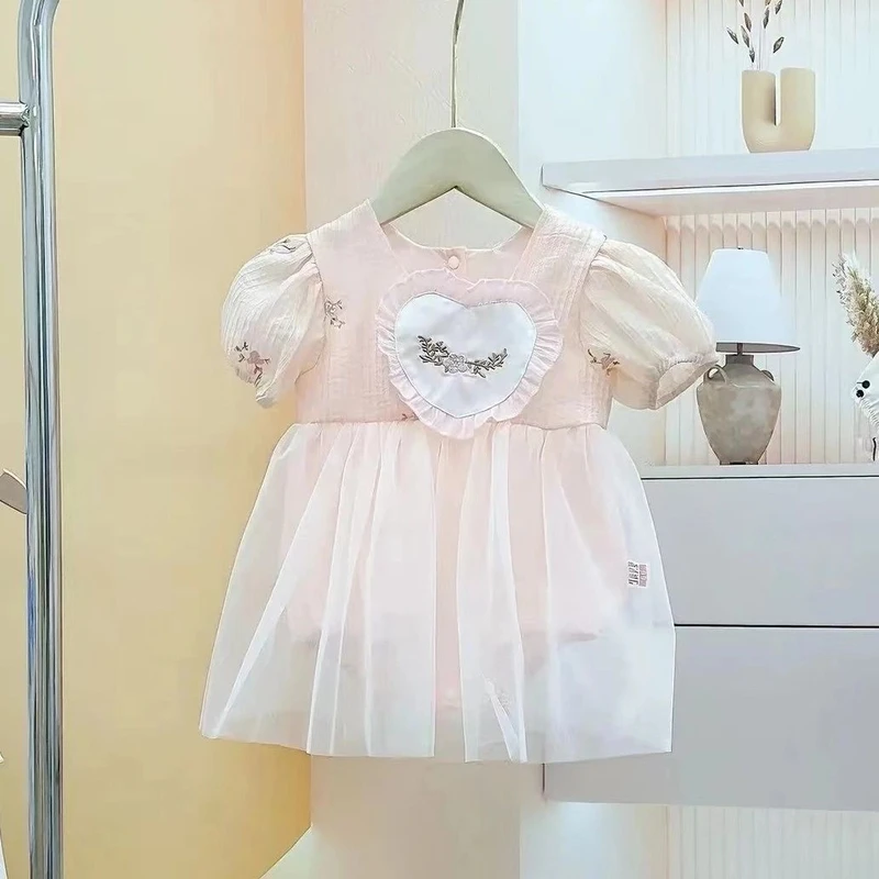 森系童装2025新款公主甜美女童夏季包屁衣裙女宝宝洋气包屁裙