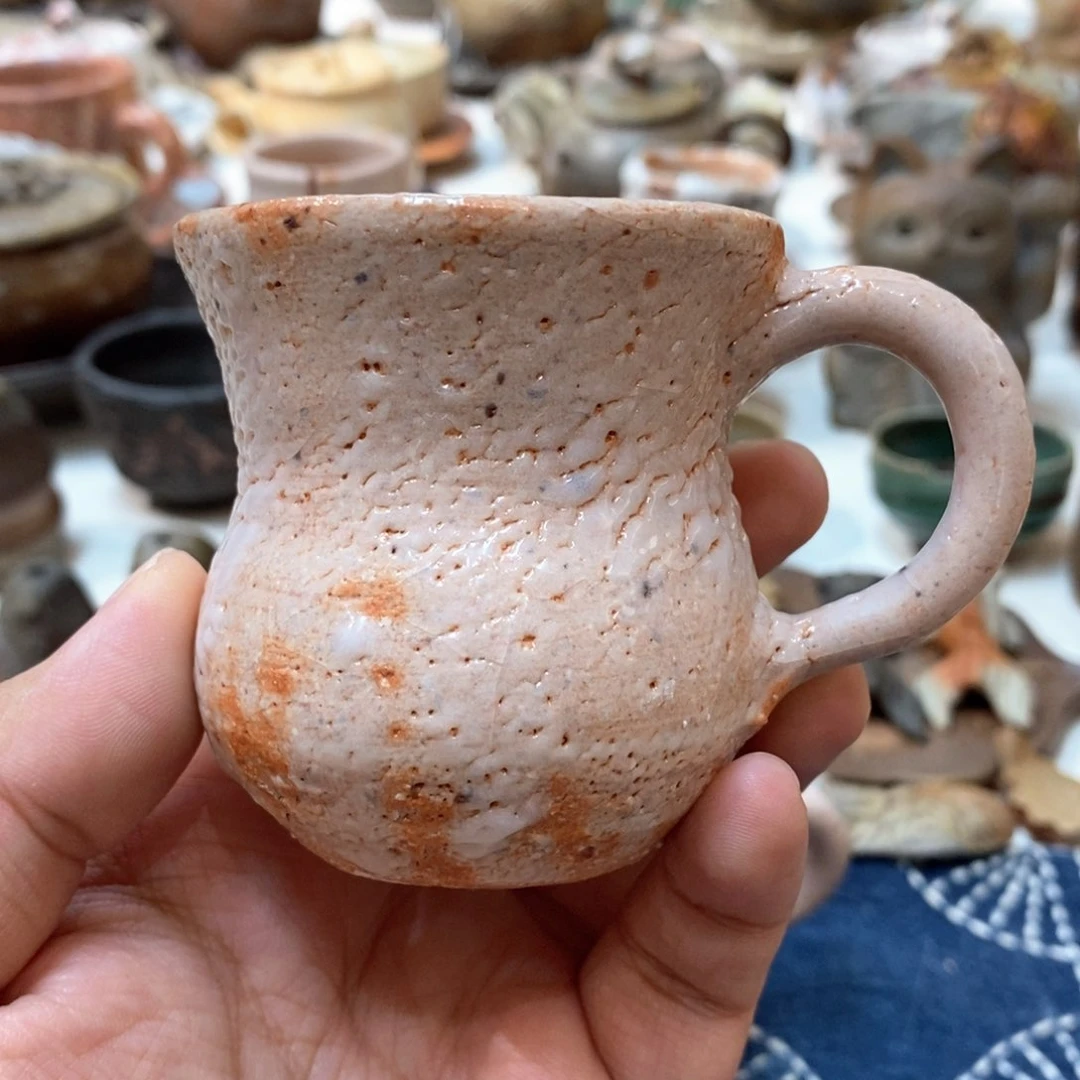 讷****子柴烧侘寂粗陶茶具