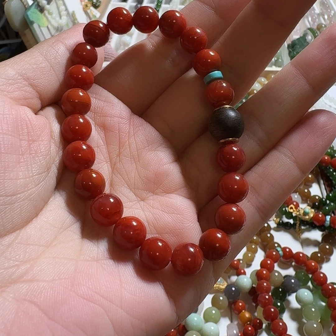 南红玛瑙未镶嵌手链