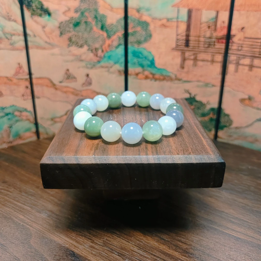 F和田玉多宝圆珠手串（卡12）0507