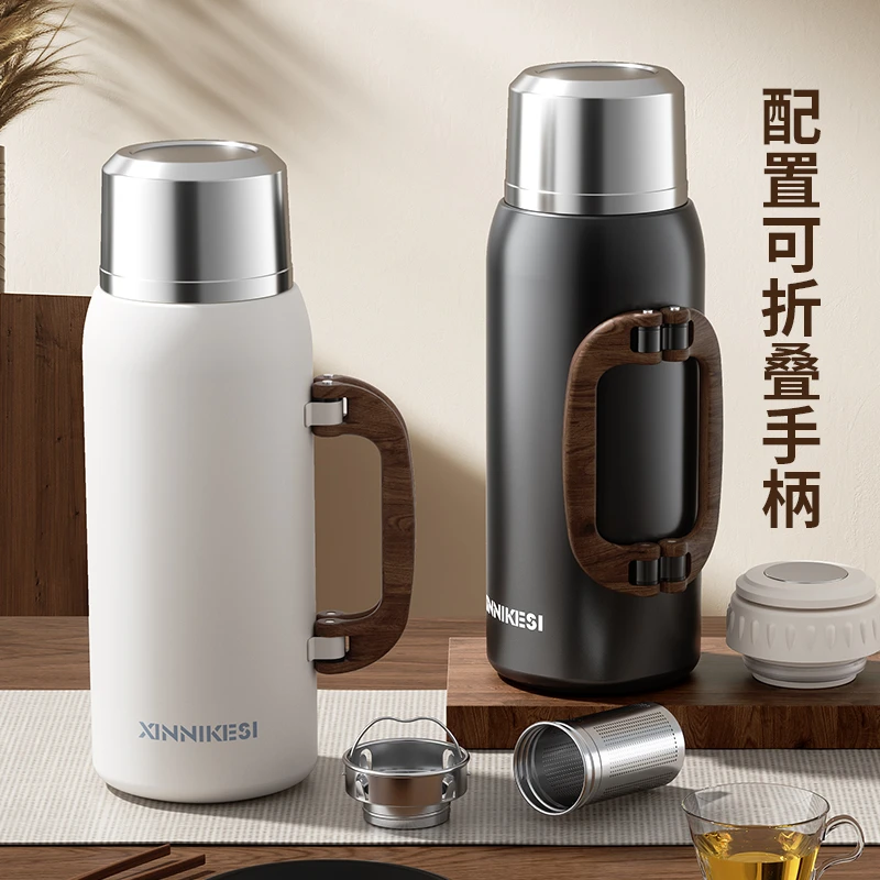 2025新款不锈钢保温杯大容量男女款茶水分离焖泡茶杯大号保温水壶