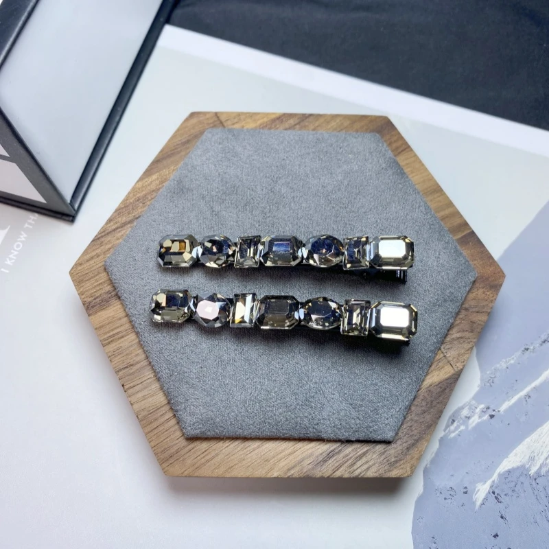 L448枪灰色6厘米侧边鸭嘴夹一对装