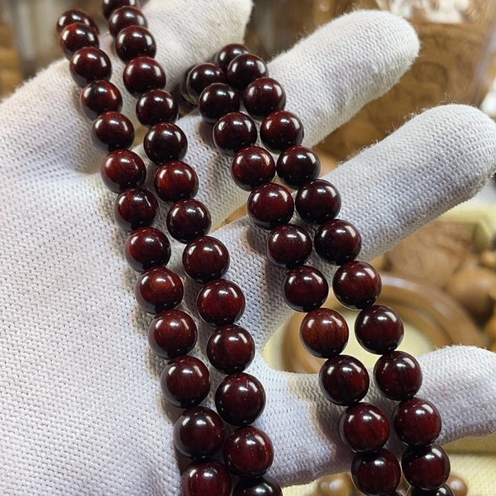 檀香紫檀（小叶紫檀）手串未镶嵌小叶紫檀0.8多圈果冻料鸡血红高货