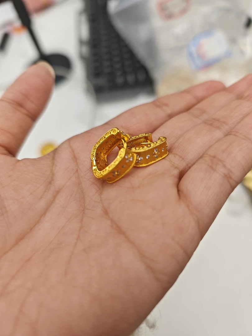 合金耳饰 几何图案布契拉提耳扣