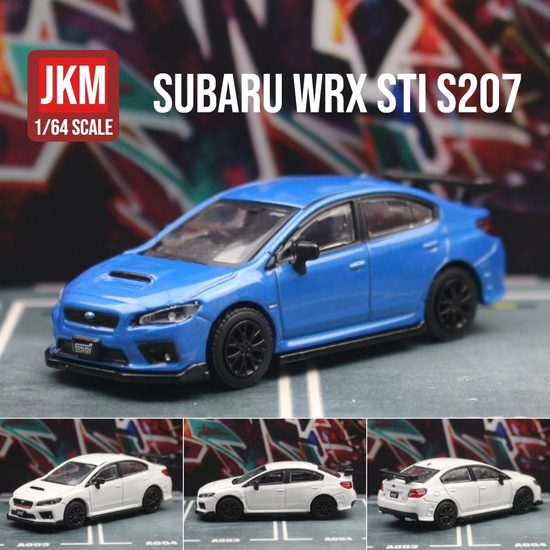 【静态模型】JKM合金汽车玩具1:64斯巴鲁STI超级跑车模型摆件盒装