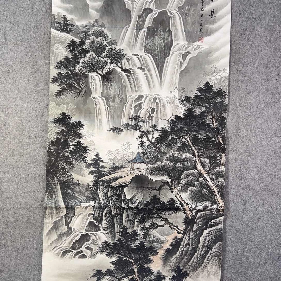 国画622 牡丹之花之叶的颜色与