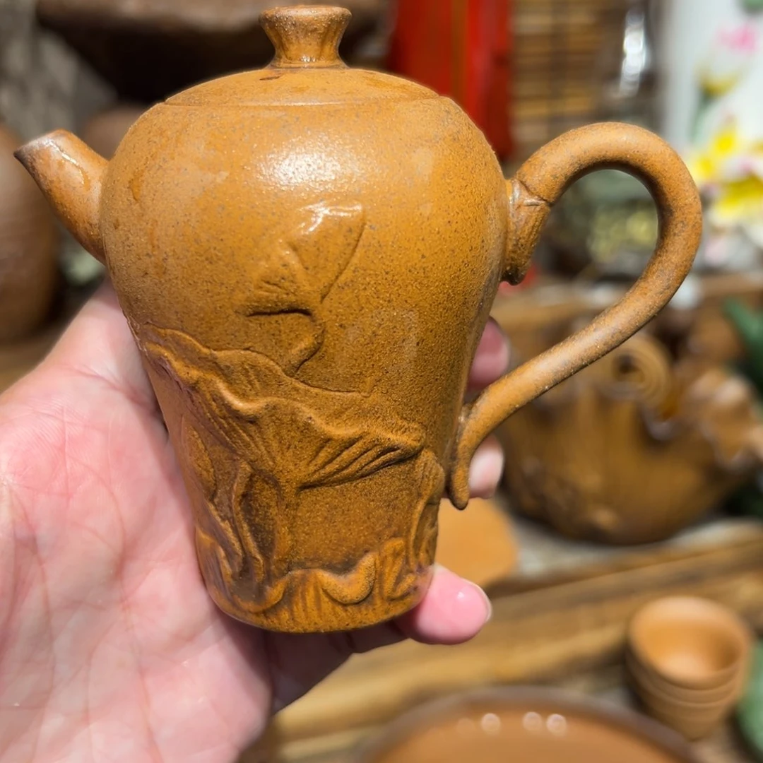 复古风格老陶泥系列茶盘茶具摆件