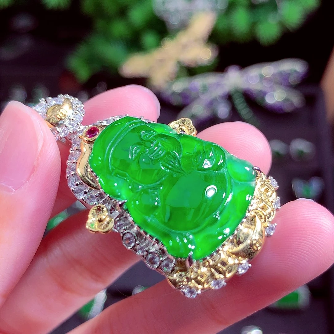 颈饰未镶嵌翡翠天然