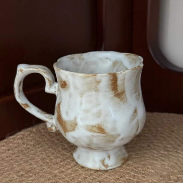 流云粗陶咖啡杯小众风格杯子马克杯手工日式350ml