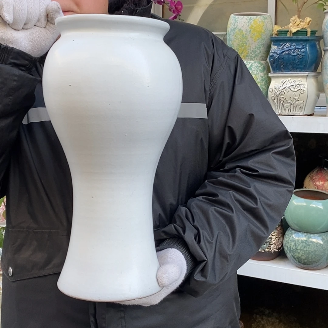 紫砂花盆口15高38瑕疵