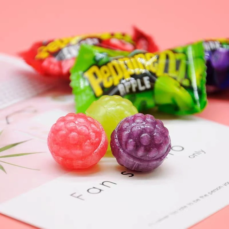 【圆囍事】如胜乌克兰进口什锦水果味夹心酸爆糖果500克袋装混合