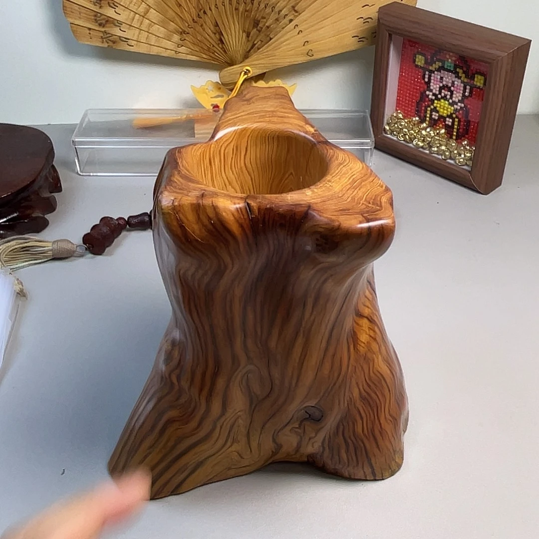 柏木（崖柏）太行崖柏板根笔筒