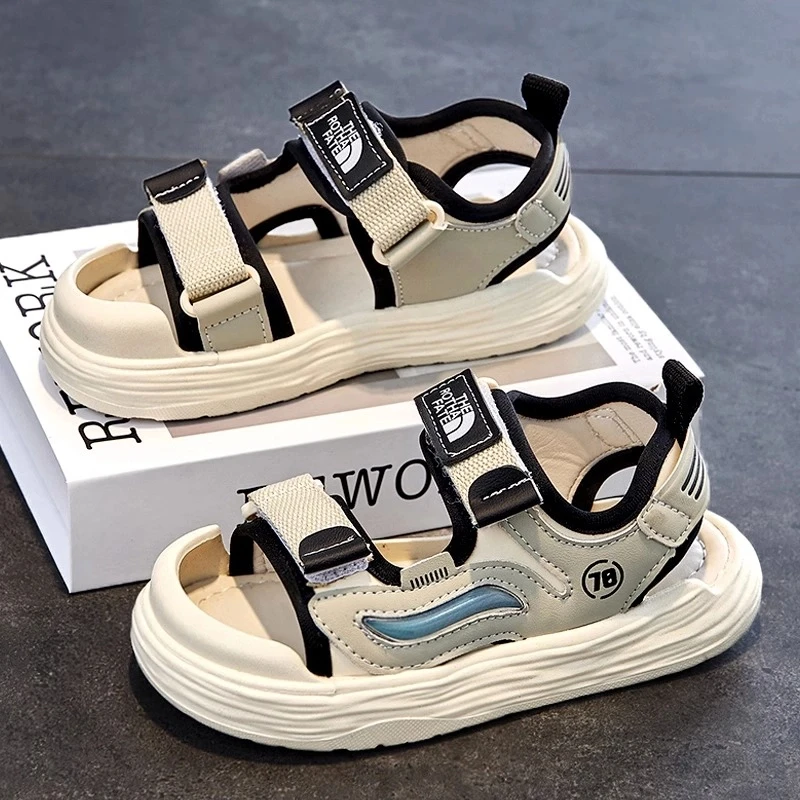 ABC男孩凉鞋潮款2025夏季新款包头运动沙滩鞋中大童软底凉拖男童