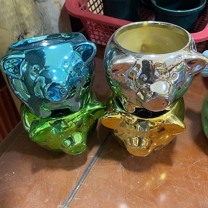 公道杯陶盆有孔 瑕疵介意勿拍