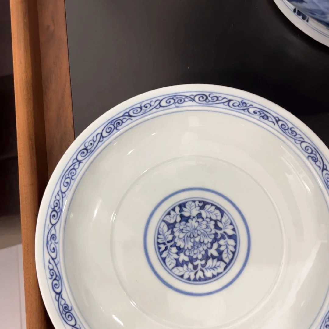 晓***力餐盘小号元青花元青花2个