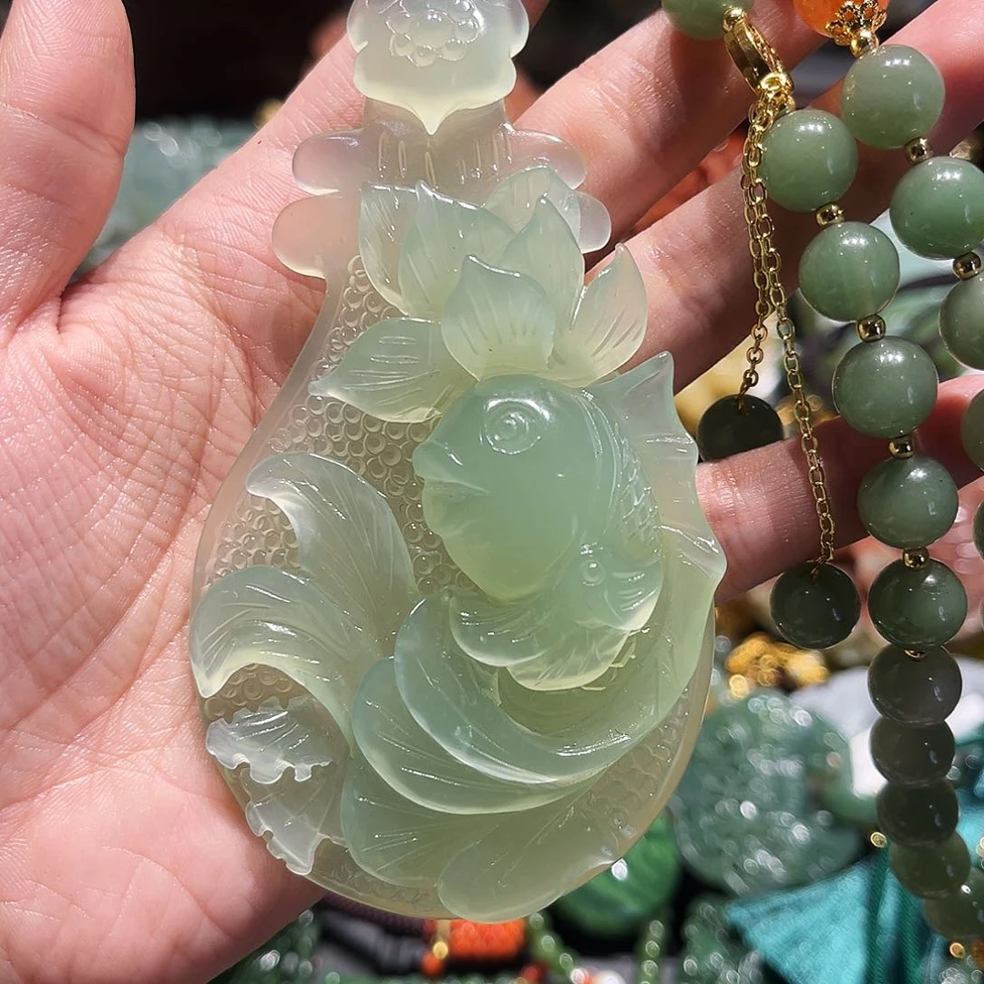 未镶嵌岫玉毛衣链