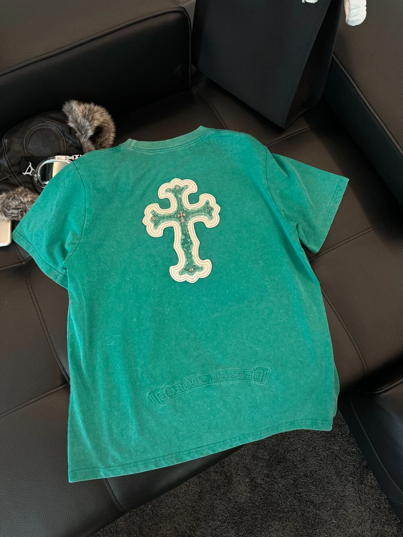 Rebornmoi【vivi老板娘】重工水洗刺绣短袖（男女同款）DX306