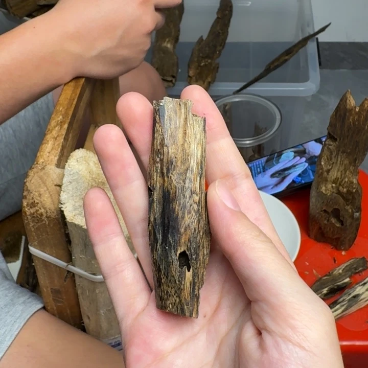 沉香沉香碎屑蓝宝石块料7克