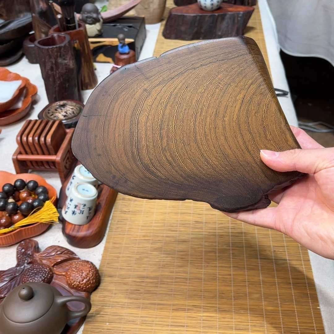 缅甸鸡翅木随形壶承