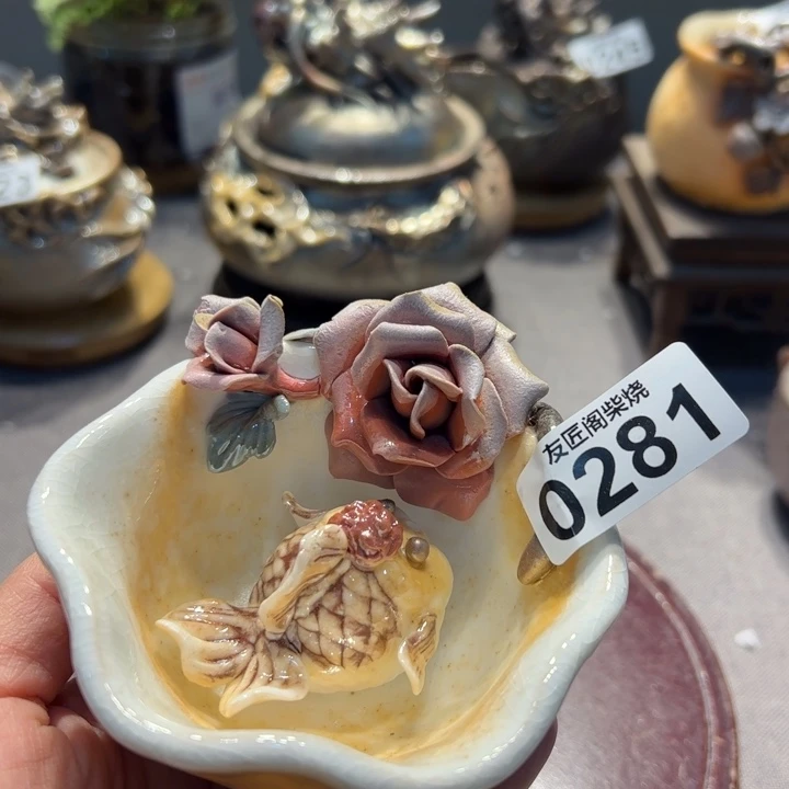 柴烧茶器，纯手工制作