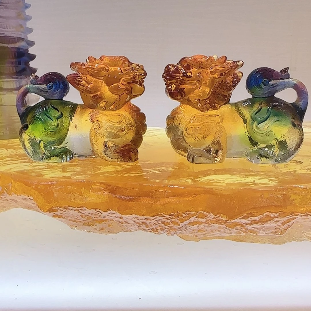 琉璃手工艺品彩色貔貅