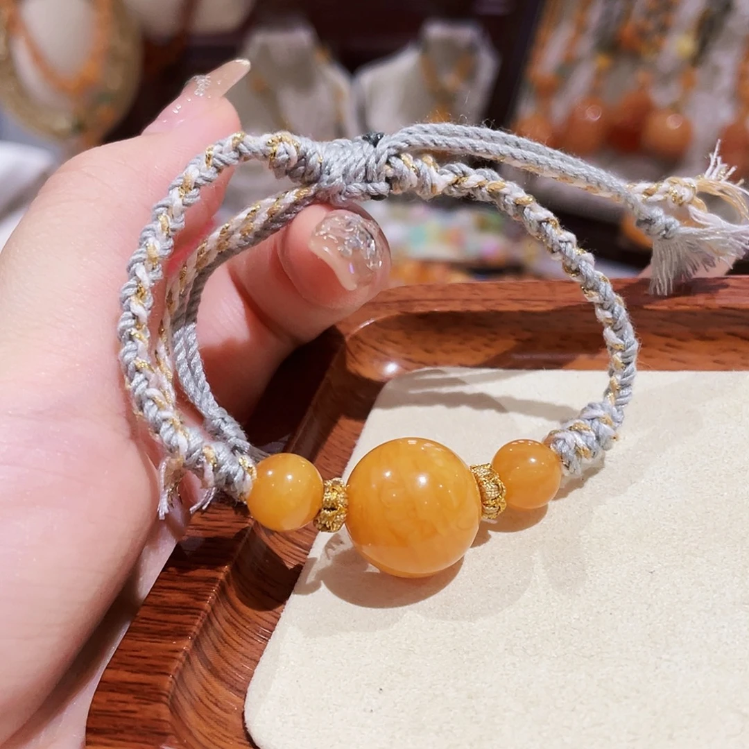 蜜蜡未镶嵌手链手串