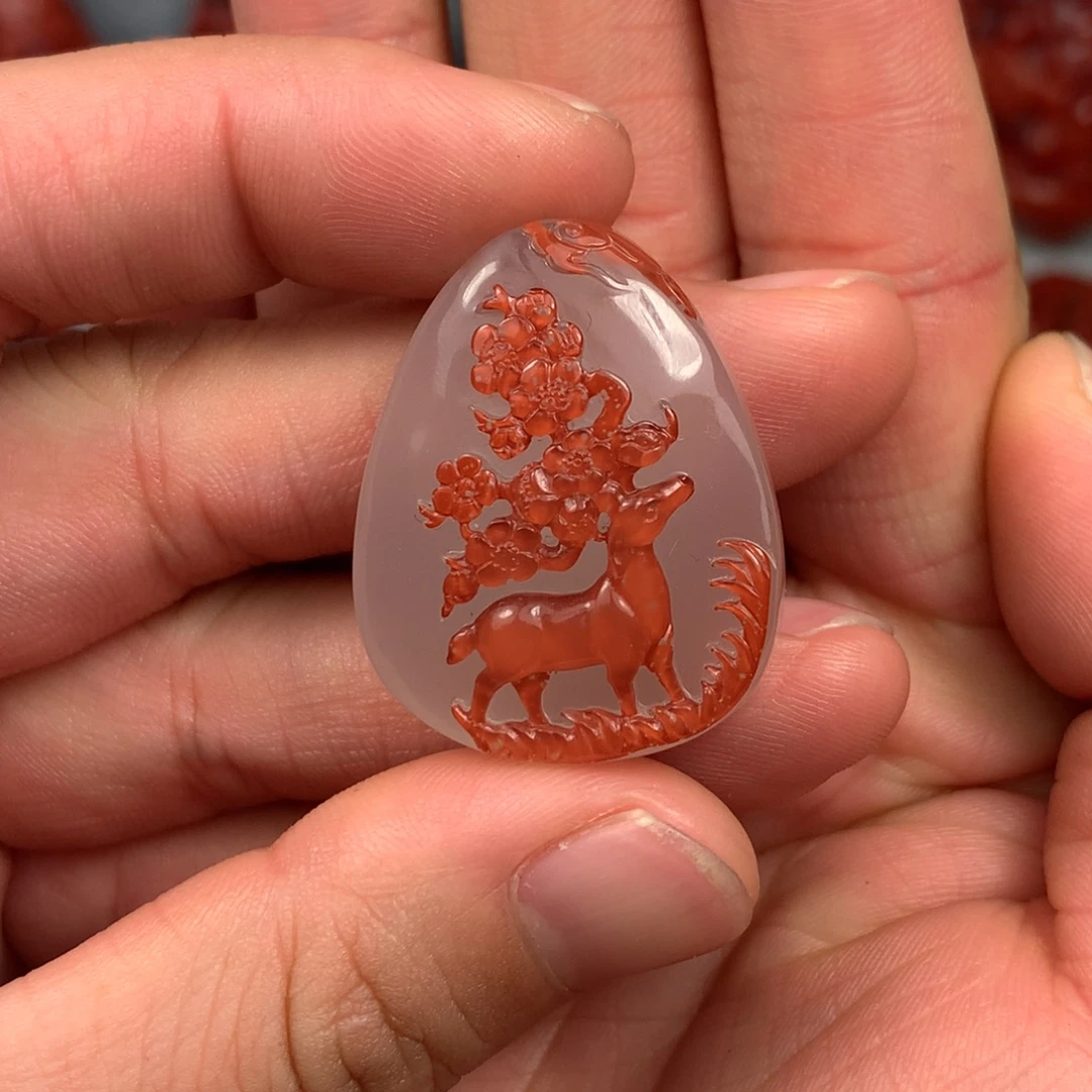 南红玛瑙未镶嵌颈饰