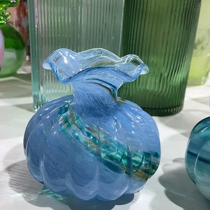 琉璃直径11厘米福袋花器