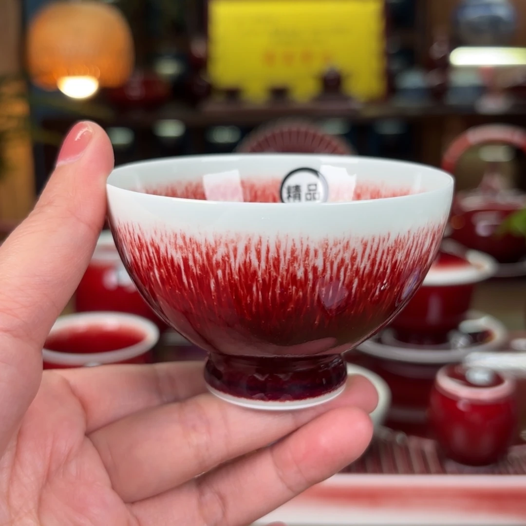 闻轩坊柴窑 精品鸡心杯