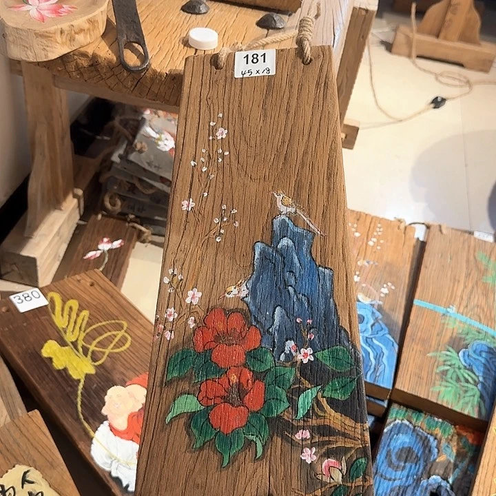 老榆木丙烯颜料画