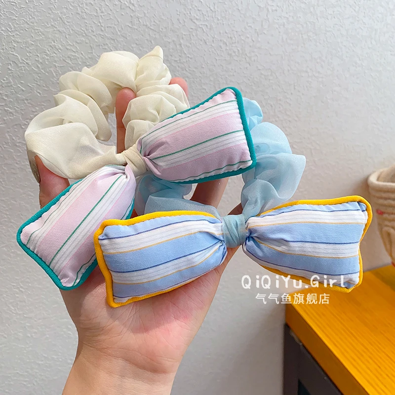 儿童2025新款大肠圈女孩公主扎丸子头发饰女童甜美蝴蝶结发圈头绳